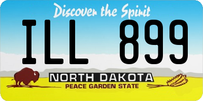 ND license plate ILL899