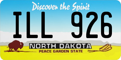 ND license plate ILL926