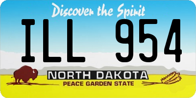 ND license plate ILL954