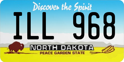 ND license plate ILL968