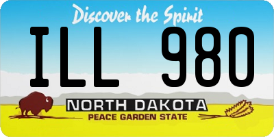 ND license plate ILL980
