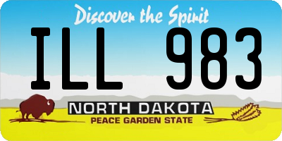 ND license plate ILL983