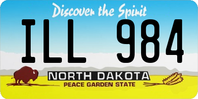 ND license plate ILL984