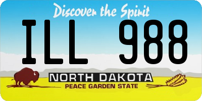 ND license plate ILL988