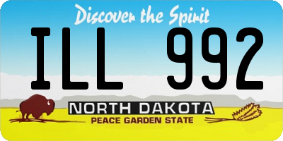 ND license plate ILL992