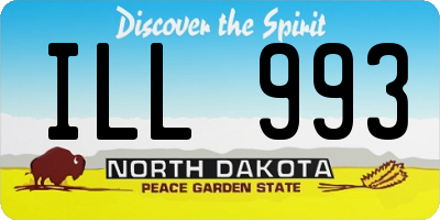 ND license plate ILL993