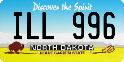 ND license plate ILL996
