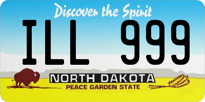 ND license plate ILL999
