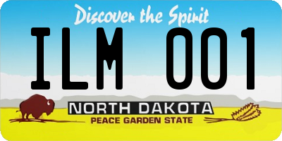 ND license plate ILM001