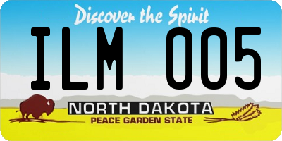 ND license plate ILM005