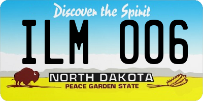 ND license plate ILM006