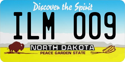 ND license plate ILM009