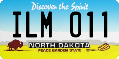 ND license plate ILM011