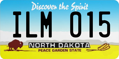 ND license plate ILM015