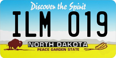 ND license plate ILM019