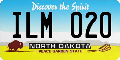 ND license plate ILM020