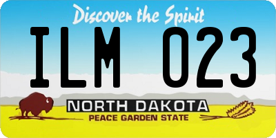 ND license plate ILM023