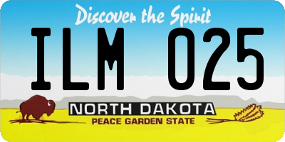 ND license plate ILM025