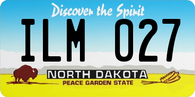ND license plate ILM027