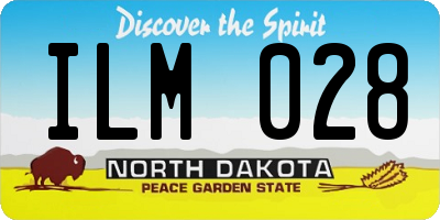 ND license plate ILM028