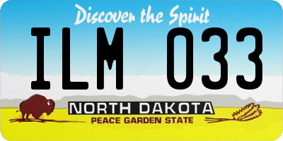 ND license plate ILM033