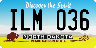 ND license plate ILM036