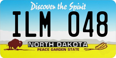 ND license plate ILM048