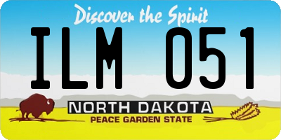 ND license plate ILM051