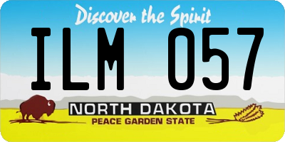 ND license plate ILM057