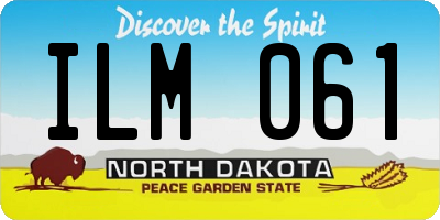 ND license plate ILM061