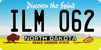 ND license plate ILM062