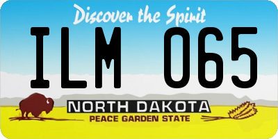 ND license plate ILM065