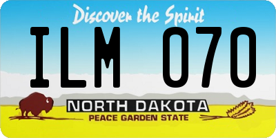 ND license plate ILM070