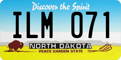 ND license plate ILM071