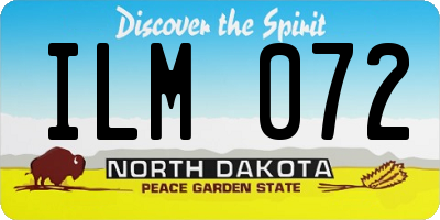 ND license plate ILM072