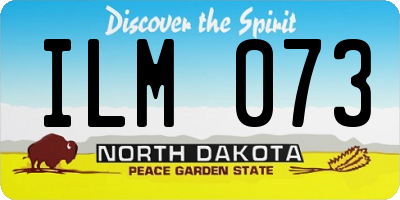 ND license plate ILM073