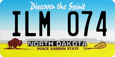 ND license plate ILM074