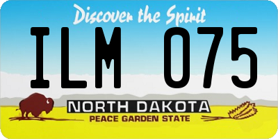 ND license plate ILM075