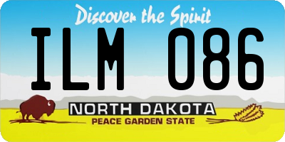 ND license plate ILM086