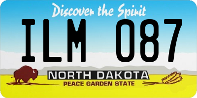 ND license plate ILM087