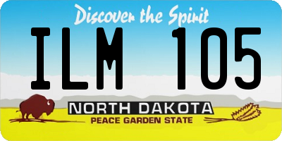 ND license plate ILM105