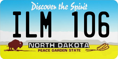 ND license plate ILM106