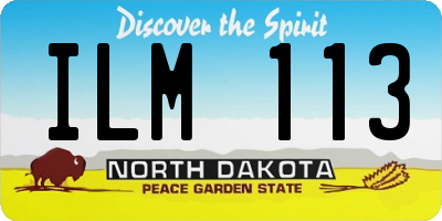ND license plate ILM113