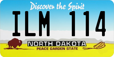 ND license plate ILM114