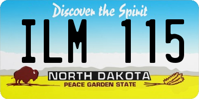 ND license plate ILM115