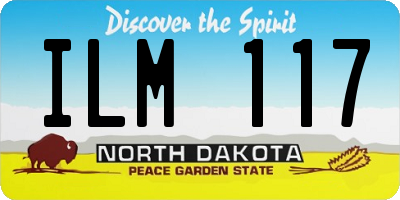 ND license plate ILM117