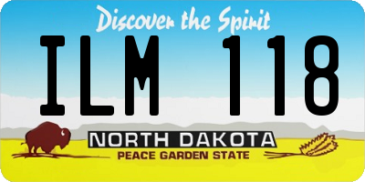 ND license plate ILM118