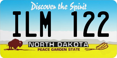 ND license plate ILM122