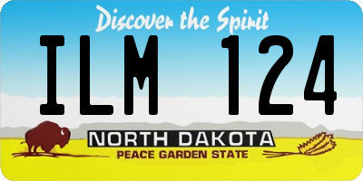ND license plate ILM124
