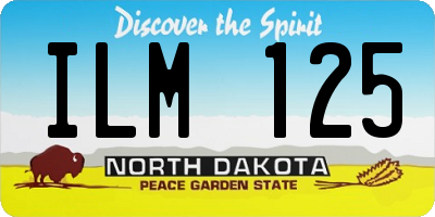 ND license plate ILM125